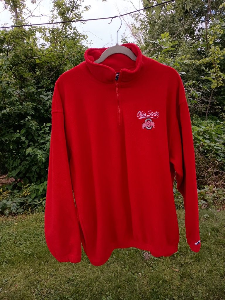 Adult X-Large Ohio State Buckeyes Red Fleece Jacket.