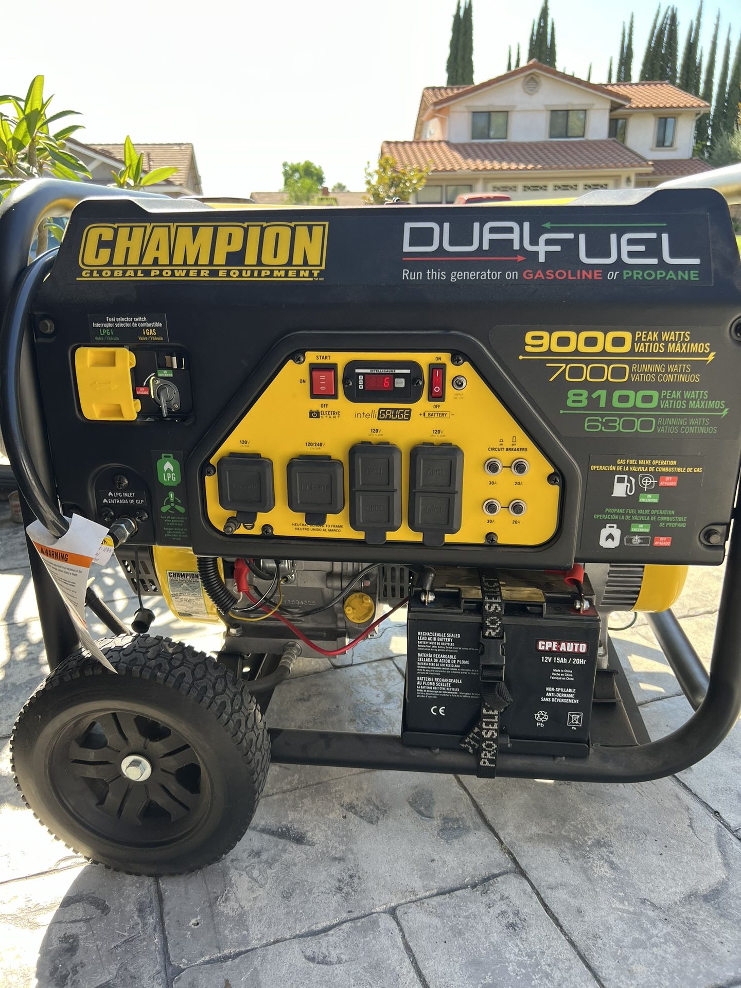 Champion Dual Fuel Generator 9000