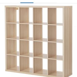 KALLAX Shelf unit, white stained oak effect, 57 7/8x57 5/8 "