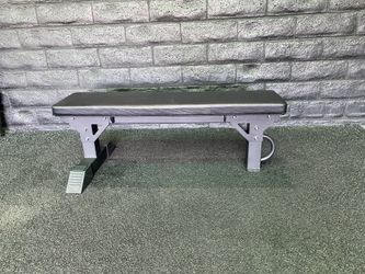 NEW-FLAT BENCH- ALL BLACK, BLACK UPHOLSTERY BLACK POWDER COAT STURDY STEEL FRAME, THREE FOOT