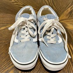 Vans Old Skool Light Blue Sneakers Kids Size 2