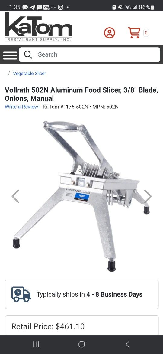 Vollrath 602N Onion KING slicer