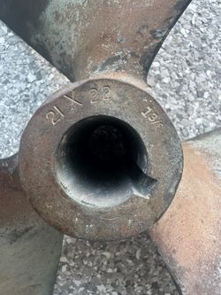 Antique Bronze propeller 21" LH 22” Federal Propeller Nautical decor