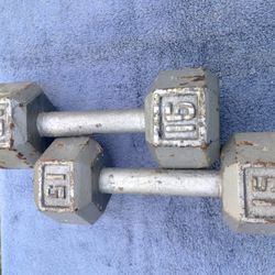 (YES STILL AVAILABLE) Set Of 15 Lb Dumbbells 