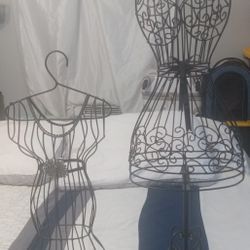VINTAGE  STEEL  DRESS  JEWELRY  HOLDERS FOR BOTH