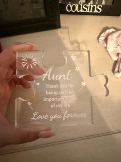Glass Aunt Puzzle Piece Gift