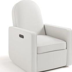 Graco Olivia Small-Spaces Premium Nursery Power Recliner Swivel Glider (Ivory Basketweave) β Smaller Profile for Smaller Rooms, Upholstered Power Recl