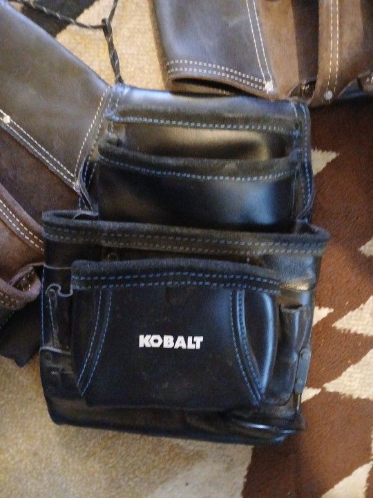 Carpenters Top GRAIN  Leather Tool Pouches