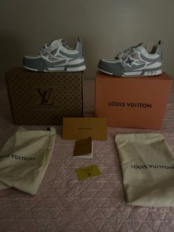 Louis Vuitton Trainer Sneakers White Grey