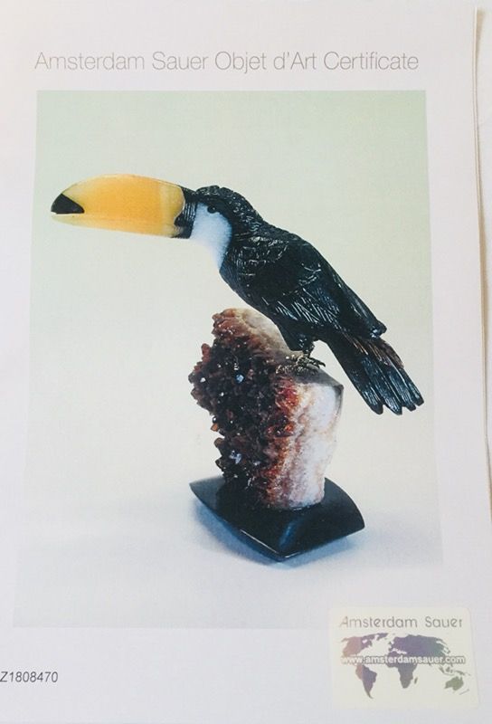 Amsterdam Sauer Toucan Bird Handcrafted Jeweled Sculpture