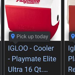 16 Quart Igloo Playmate Cooler Red Non Locking 