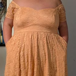 Torrid Midi Skater dress With Pockets 