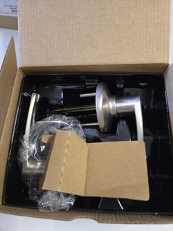 Kwikset Delta Satin Nickel Interior/Exterior Hall/ Closet Passage Door Handle