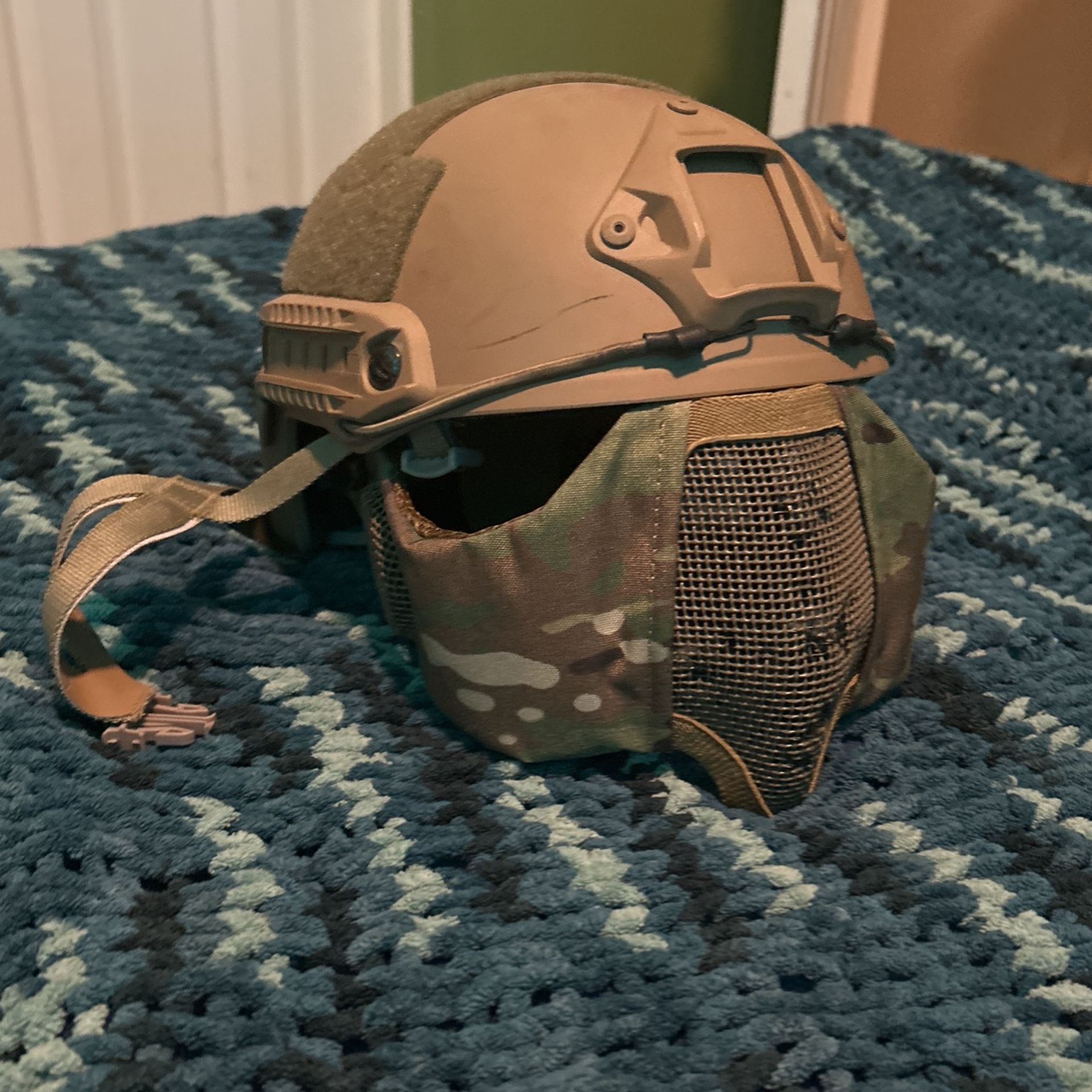 Airsoft Helmet And Mouth/Ear Guard