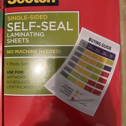 100 Self sealing Laminating Sheets,letter Size