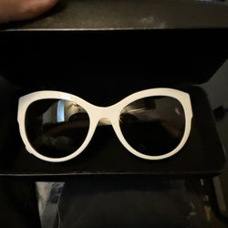 Versace VE4389 314/3 White Frame Brown Lens Sunglasses