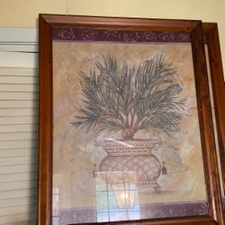 Matching Pair Of Framed Botanical Prints