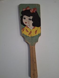 vintage wooden paddle 