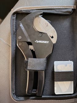 Husky Ratcheting PVC Pipe Cutter with Case & Spare Blades
