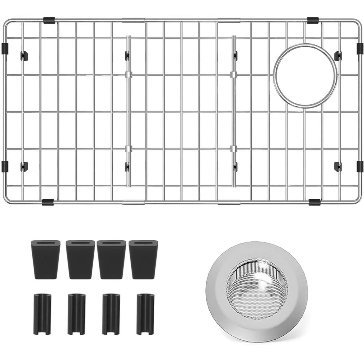 Sink Protectors for Kitchen Sink, 28-1/4" x 14-1/4" x 1-1/4" Sink Rack for Bottom of Sink, Farmhouse Sink Protector, Metal Sink Grid, Sink Protector G