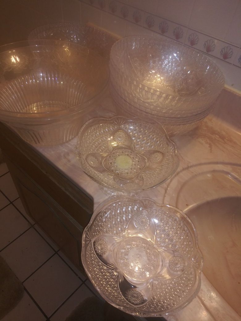 Kitchen glassware glass bowls plastic bowls