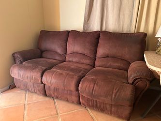 Brown Reclining Sofa