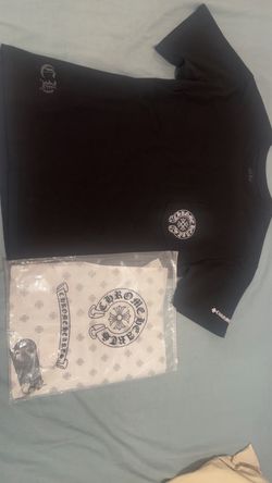 Chrome Hearts Black Pocket T-Shirt – Cross Logo Graphic Tee – Size (S/M)