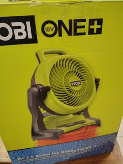 Ryobi 18V ONE+ 7.5" Bucket Top Misting Fan Kit