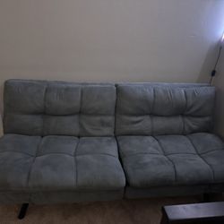 Convertible Futon Sofa Bed with Adjustable Armrests