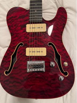 Harley Benton TE 90 QM Trans Red  Tele Style Semi Hollow
