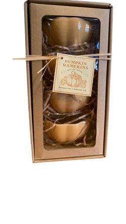 Williams Sonoma Pumpkin Ramekins Set Of Four NIB