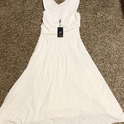 Adrianna Papell Women's Soft Draped A-line Dress Ivory Size 2