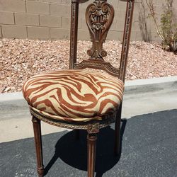 Petite Vintage Ornate Chair. 20" seat height 