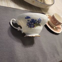 Cherry China Tea Cup With Gold Etching