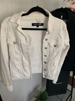 White women denim jacket size xs