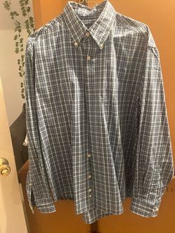 Men's Plaid Button-Down Long Sleeve Shirt