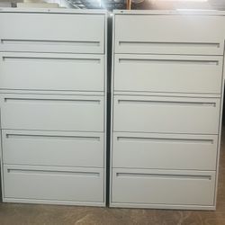 OFFICE/HOME FILE CABINET 5 DRAWERS LATERAL METAL FILE 