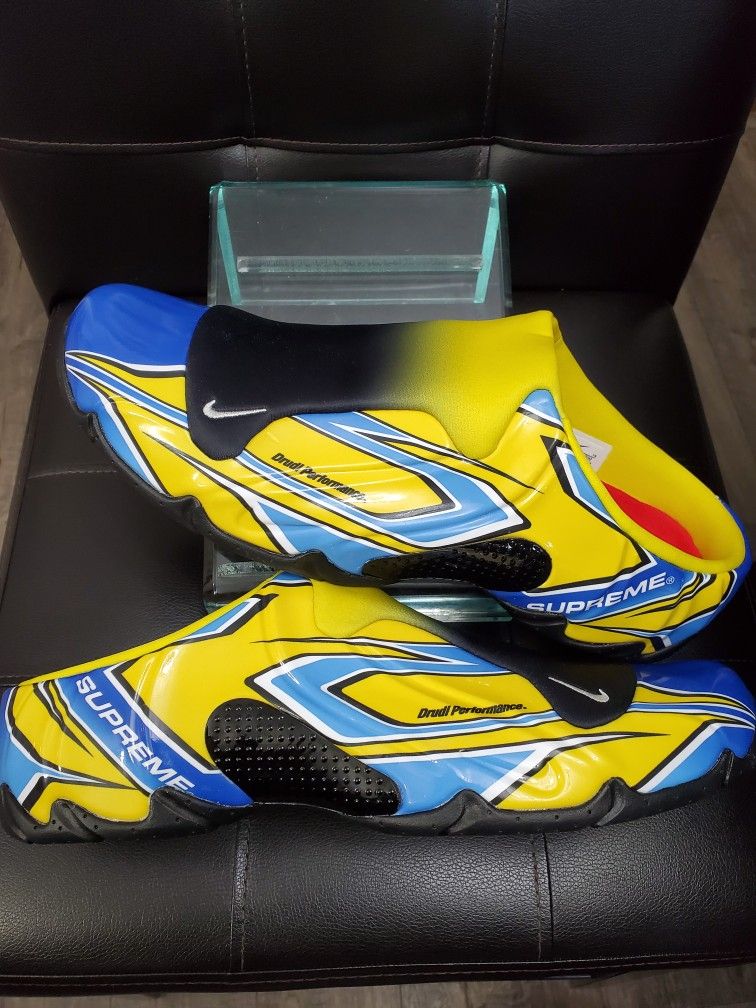 RARE KICK! Supreme × Nike Clogposite SP Opti Yellow / White Black Men Size 15.  