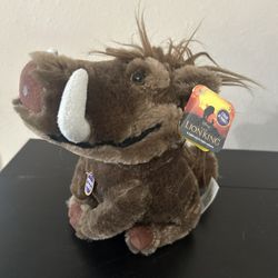 New Disney The Lion King Talking Pumbaa Stuffed Animal Plush 8"