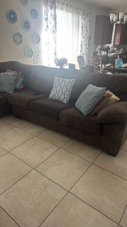 Sectional with chaise and center ottoman