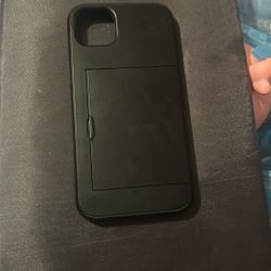 iPhone 14 Plus Case with Card Holder Heavy Duty Protective Dual Layer Shockproof Hidden Card Slot Slim Wallet Case