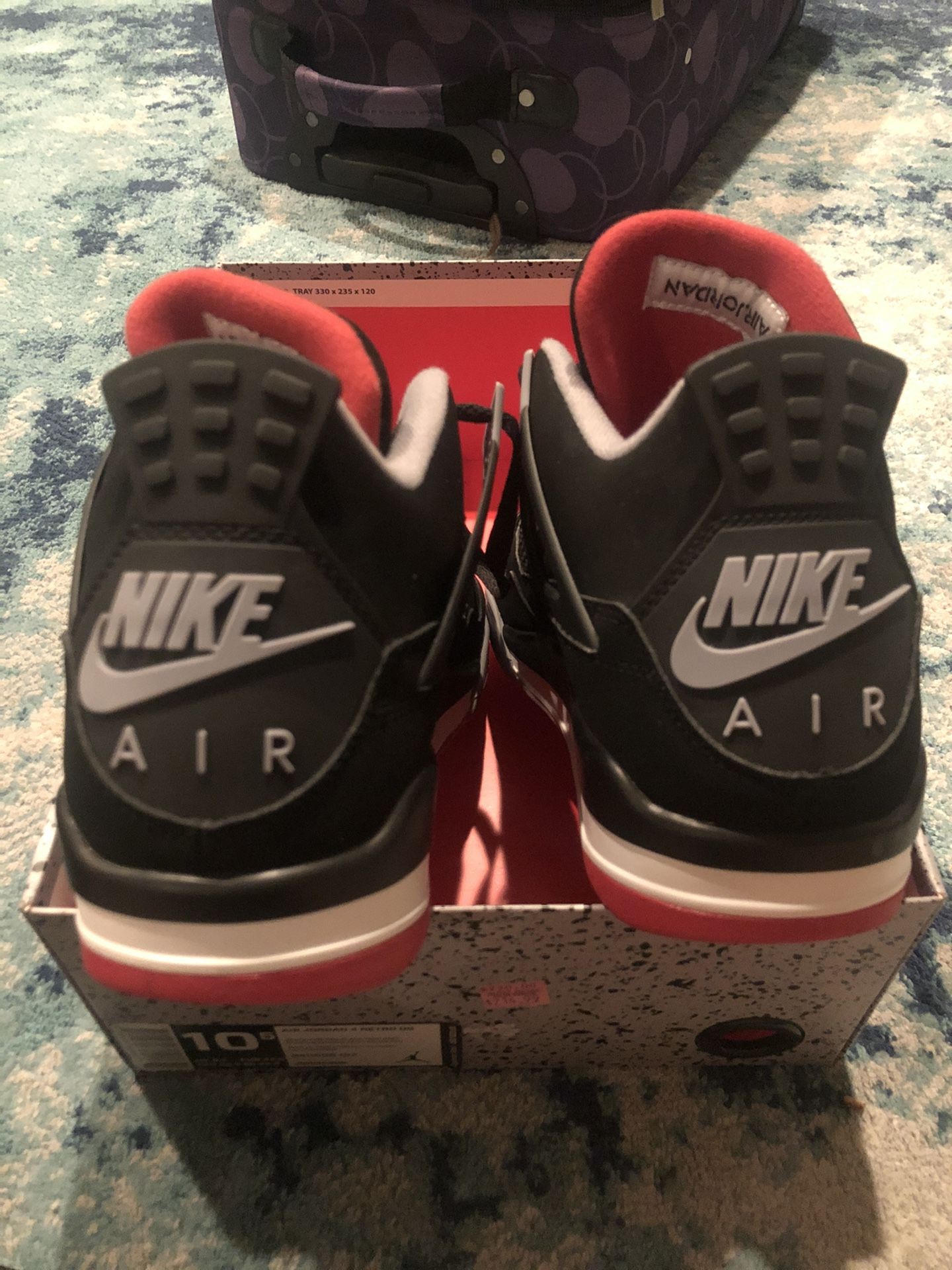 Nike Jordan 4s Black/Red size 10.5