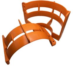 11" Propeller Safety Guard for 25-35 HP Outboard Motors Polypropylene Marine Thruster Protective Cover, Orange Cage