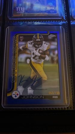Topps Chrome Kaleb Johnson Auto 60/150
