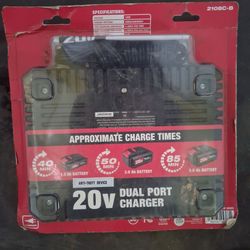 20V Dual Port Battery Charger