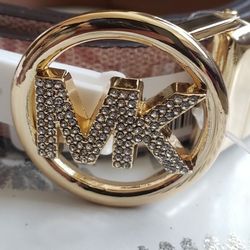 Michael Kors Ladies Reversible Leather Belt