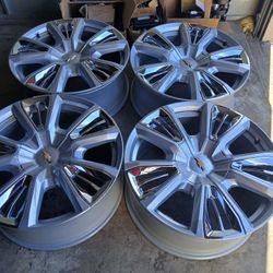 2025 NEW OEM ORIGINAL TAKEOFFS CHEVY SILVERADO HIGH COUNTRY 22 INCH ONLY WHEELS HAVE TPMS SENSORS $ 1275