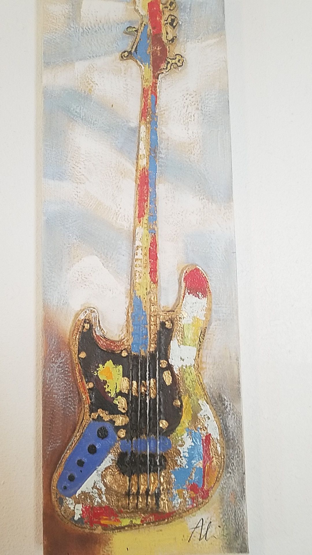 Guitar Painting 12"x 36"