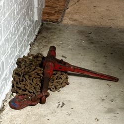 6 Heavy-Duty Chains + 6 Ratchet Load Binders – $45 a piece