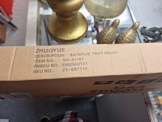 Bathtub Tray Bamboo Black 